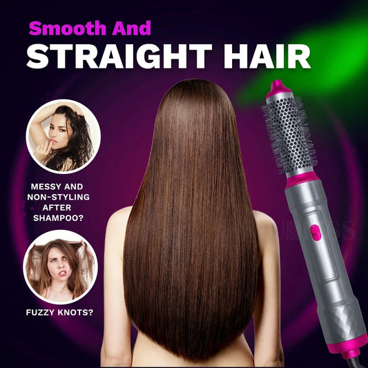 5-in-1 Hair Brush 💇♀️✨ فرشاة تصفيف الشعر 5 في 1 ✨💖